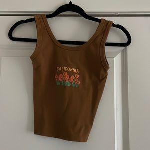 Brown Crop Top “California”
